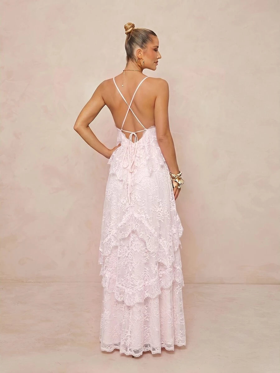 Wisteria™ | Tiered Lace Maxi Dress