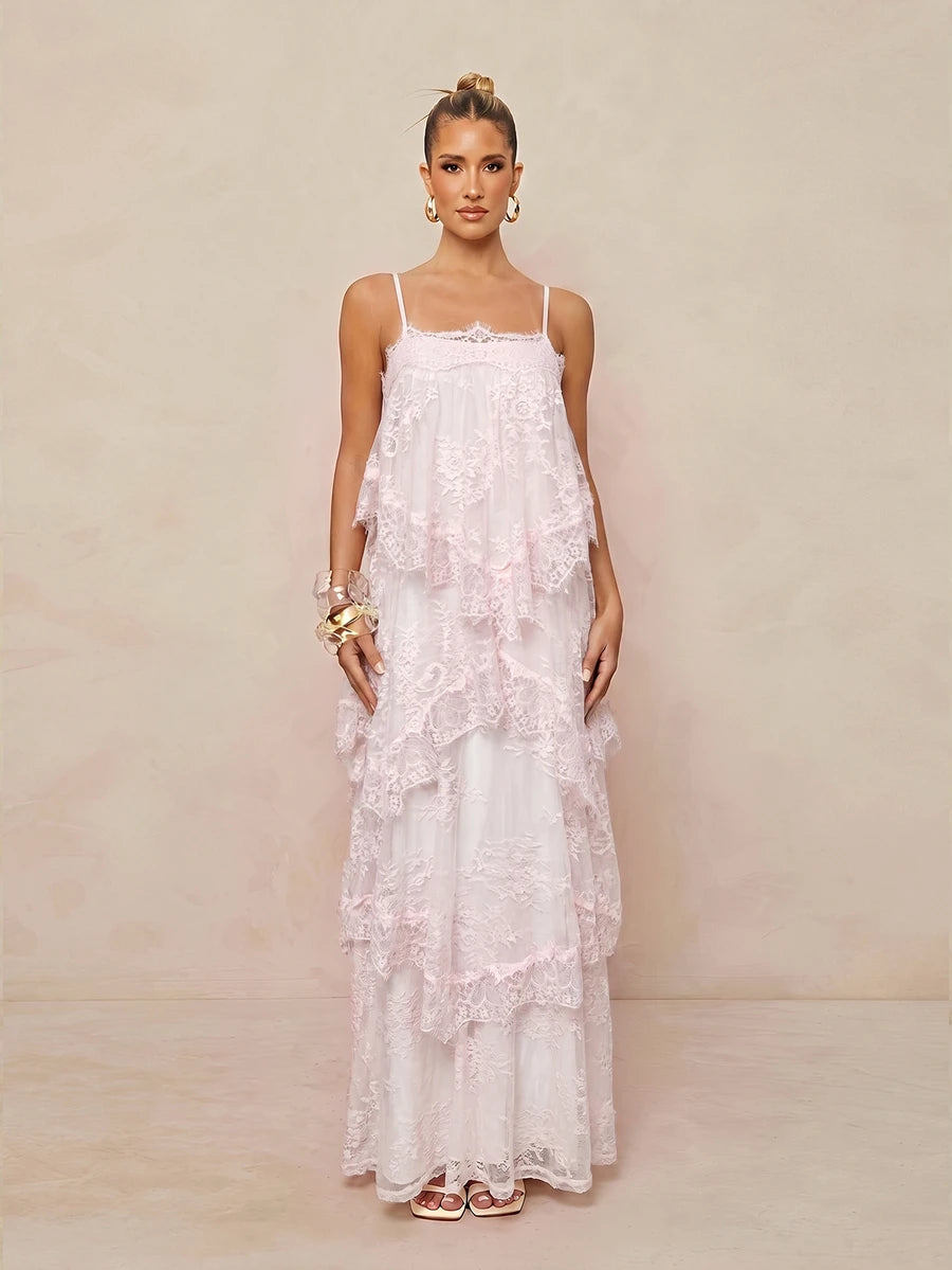 Wisteria™ | Tiered Lace Maxi Dress