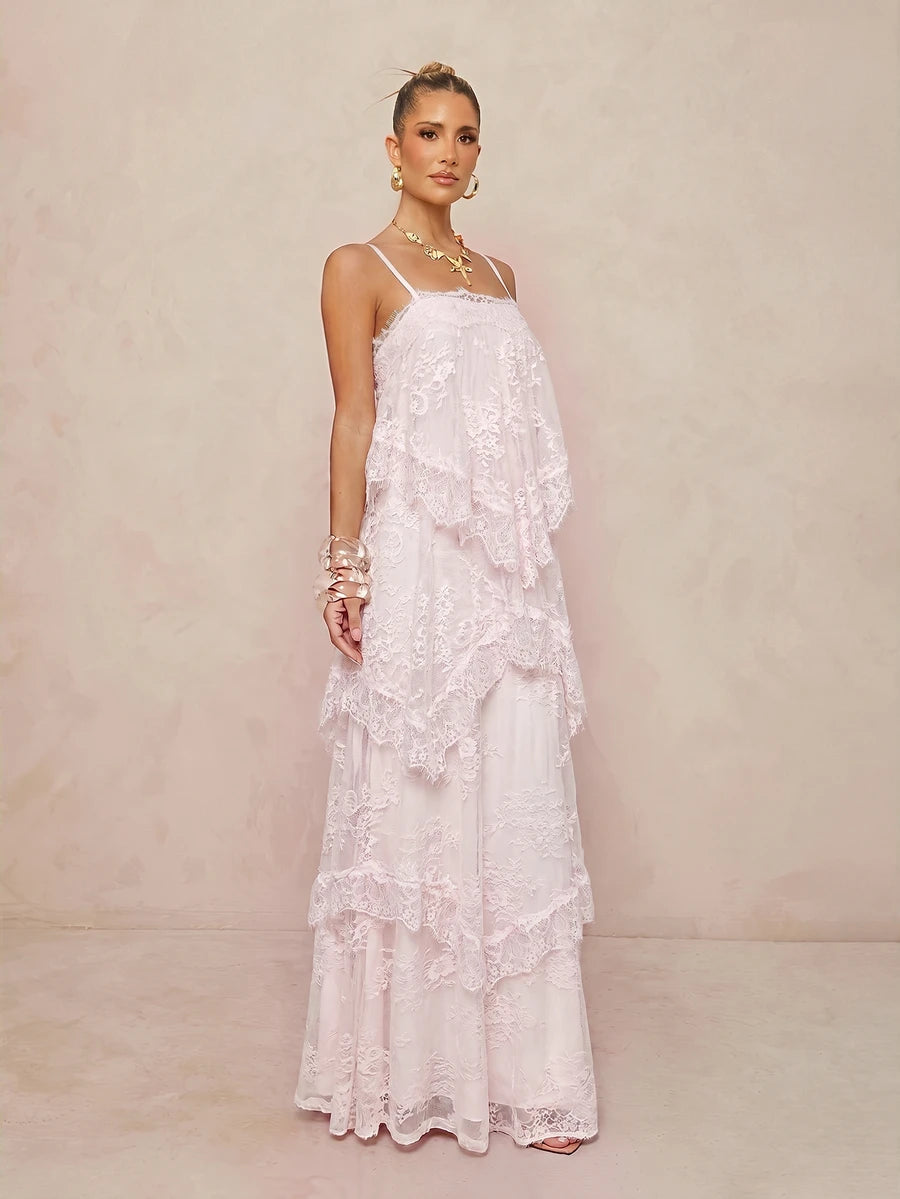 Wisteria™ | Tiered Lace Maxi Dress