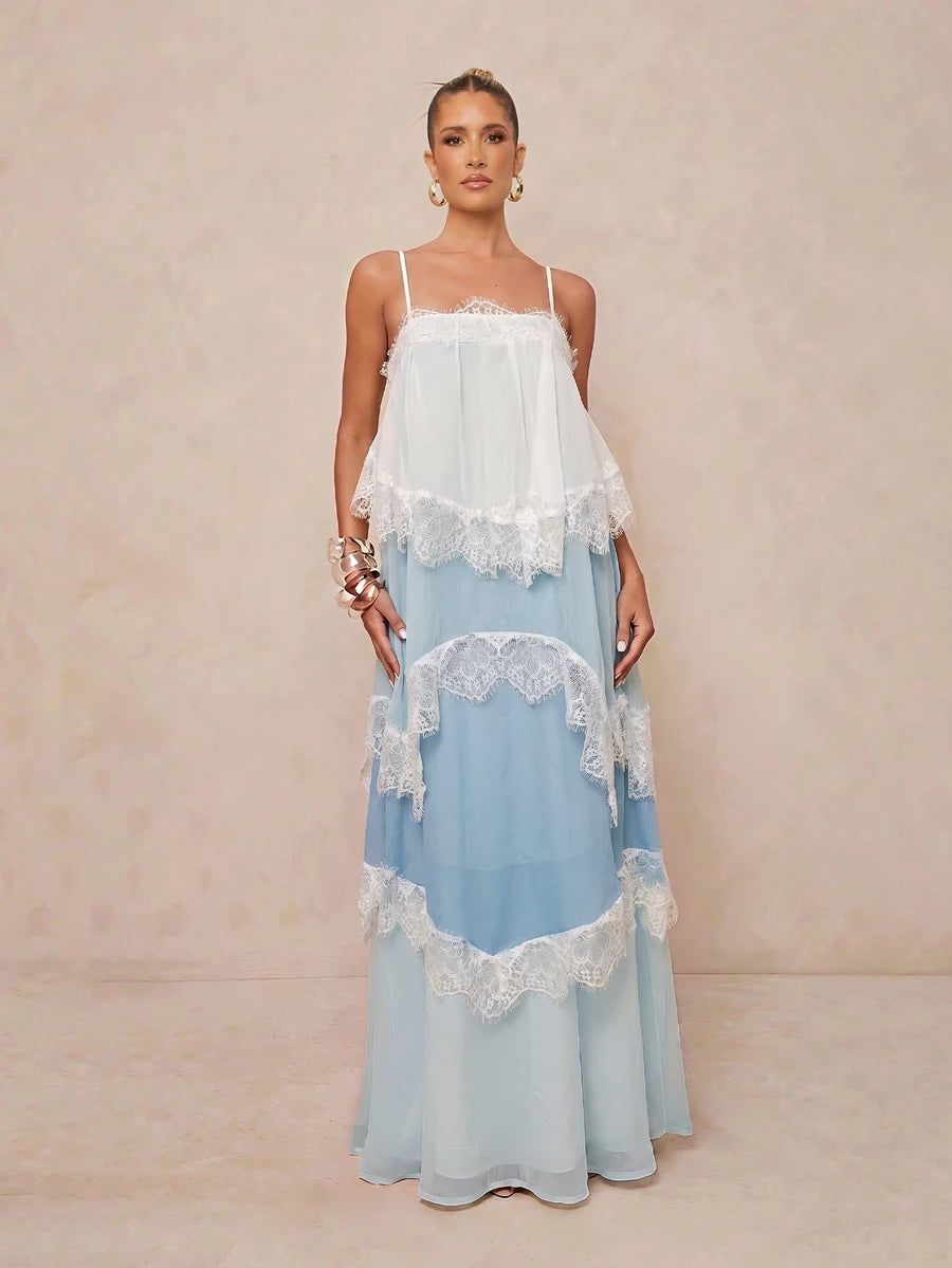 Wisteria™ | Tiered Lace Maxi Dress