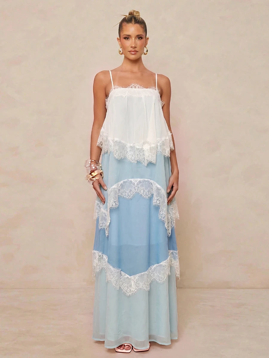 Wisteria™ | Tiered Lace Maxi Dress