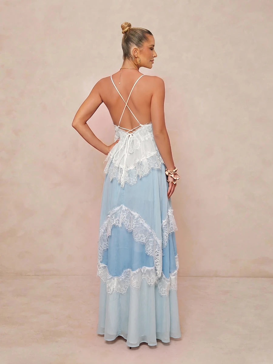 Wisteria™ | Tiered Lace Maxi Dress