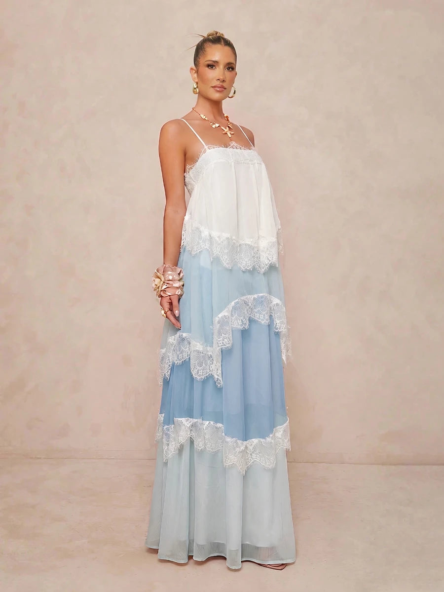Wisteria™ | Tiered Lace Maxi Dress