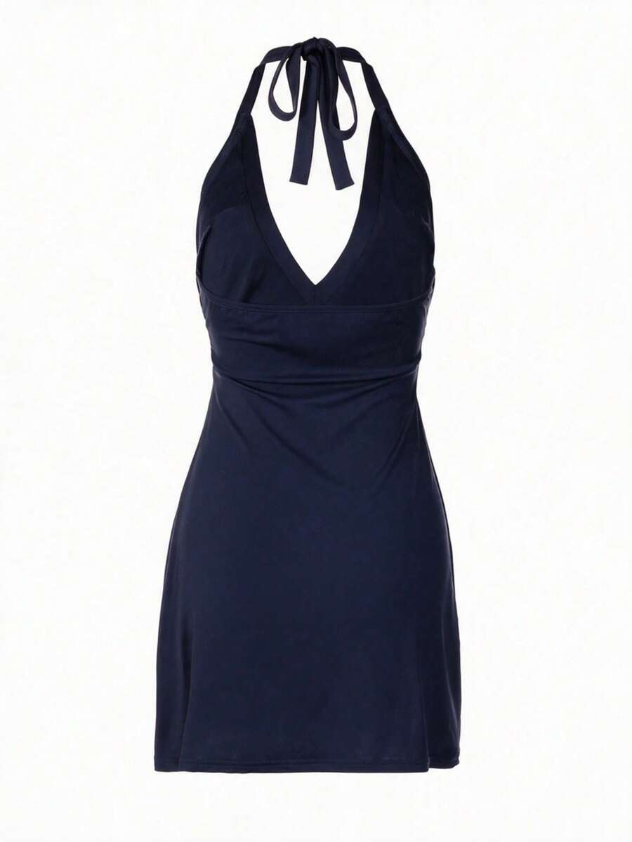 Vivian™ | Ruched V-Neck Mini Dress