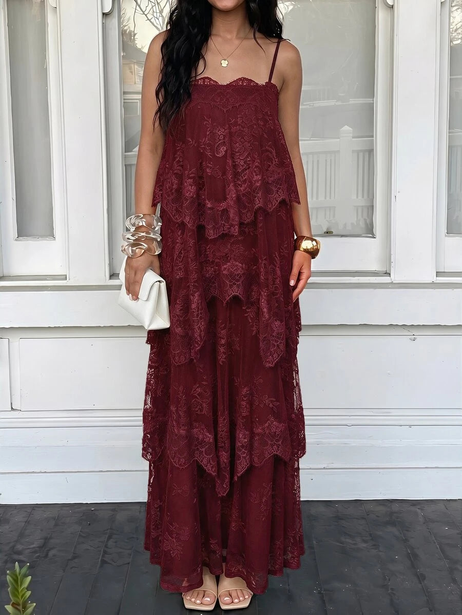 Wisteria™ | Tiered Lace Maxi Dress
