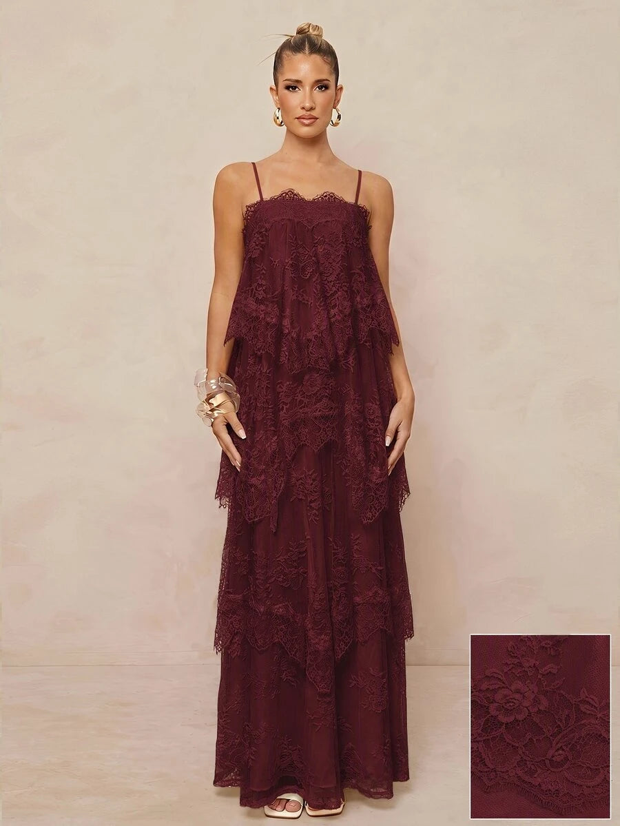 Wisteria™ | Tiered Lace Maxi Dress