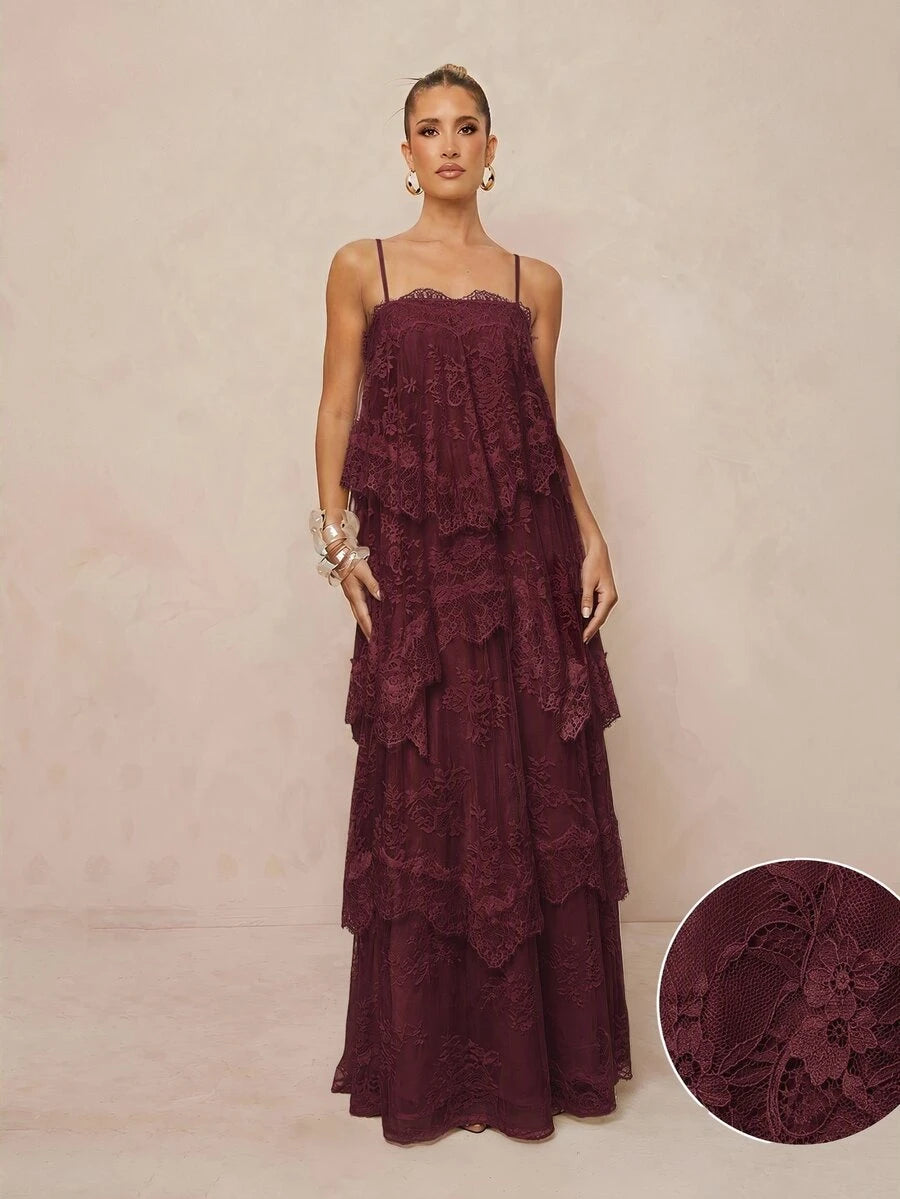 Wisteria™ | Tiered Lace Maxi Dress