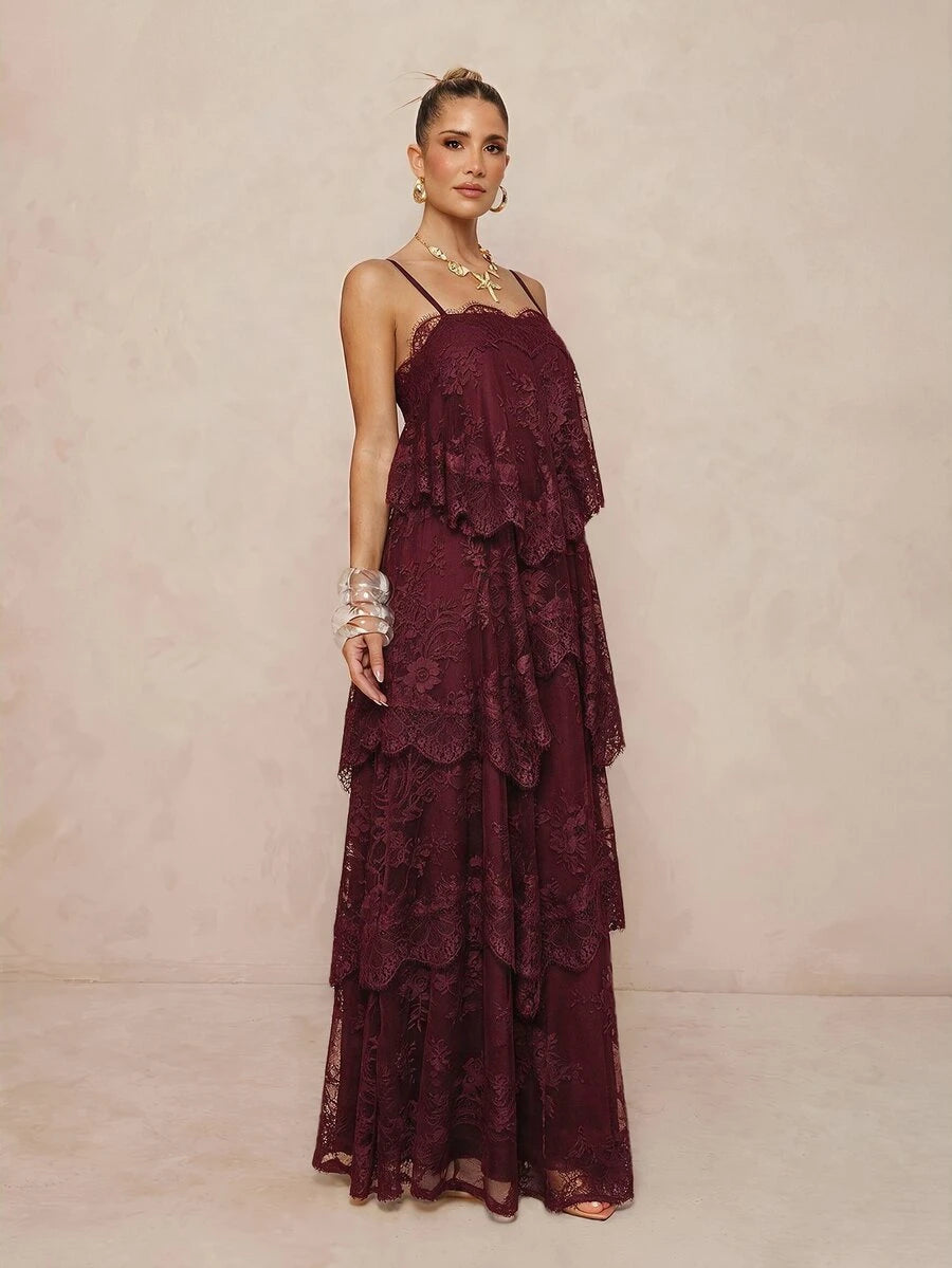 Wisteria™ | Tiered Lace Maxi Dress