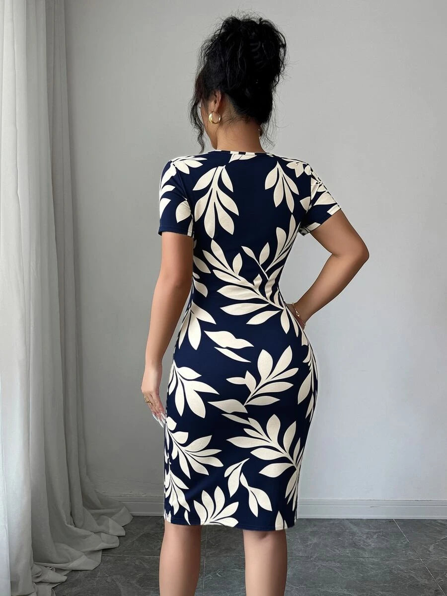 Imogen™ | Ditsy Floral Knit Midi Dress