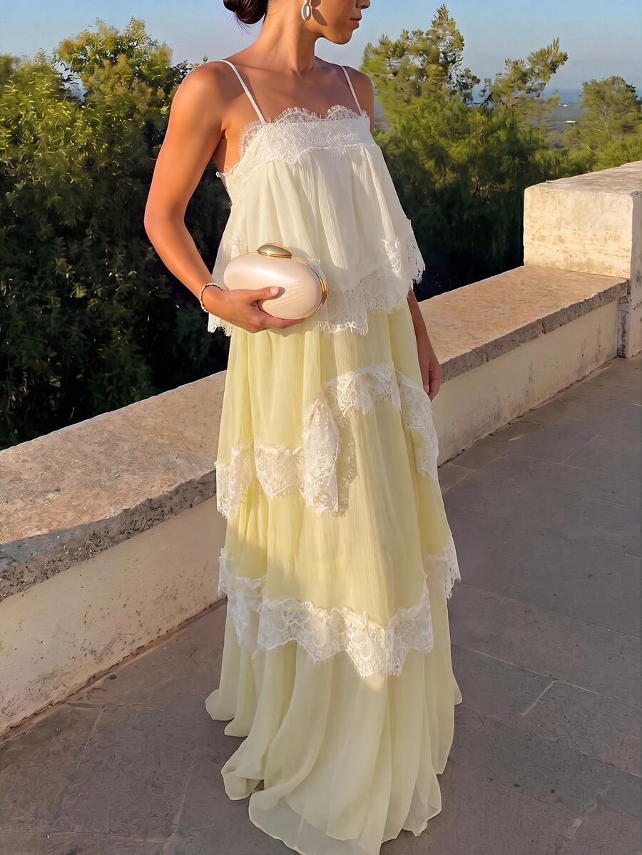 Wisteria™ | Tiered Lace Maxi Dress