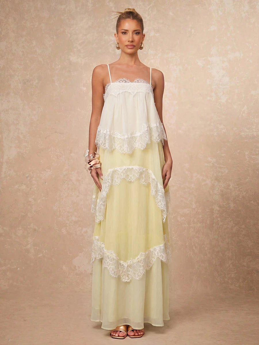 Wisteria™ | Tiered Lace Maxi Dress