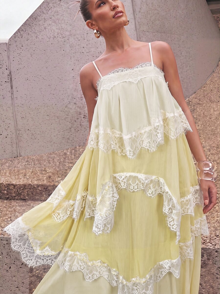 Wisteria™ | Tiered Lace Maxi Dress