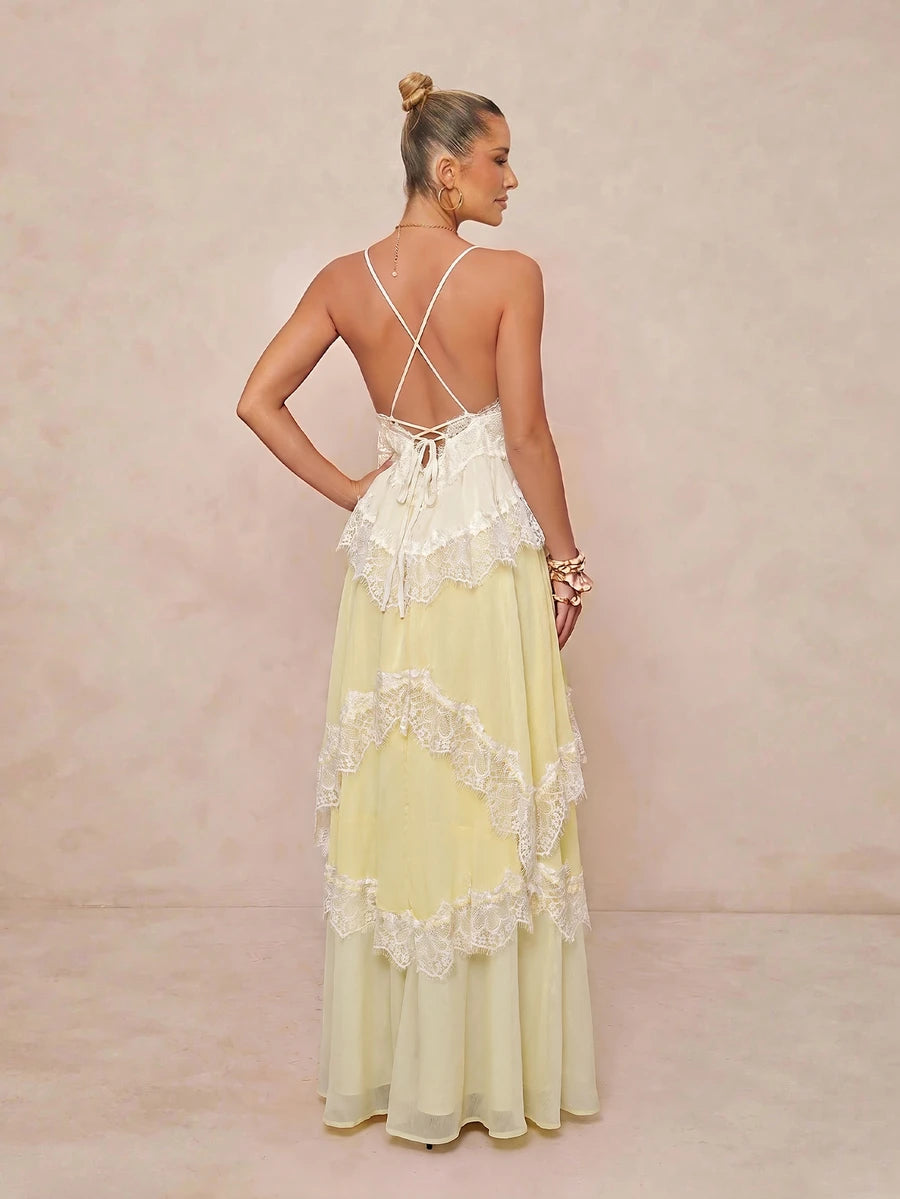 Wisteria™ | Tiered Lace Maxi Dress