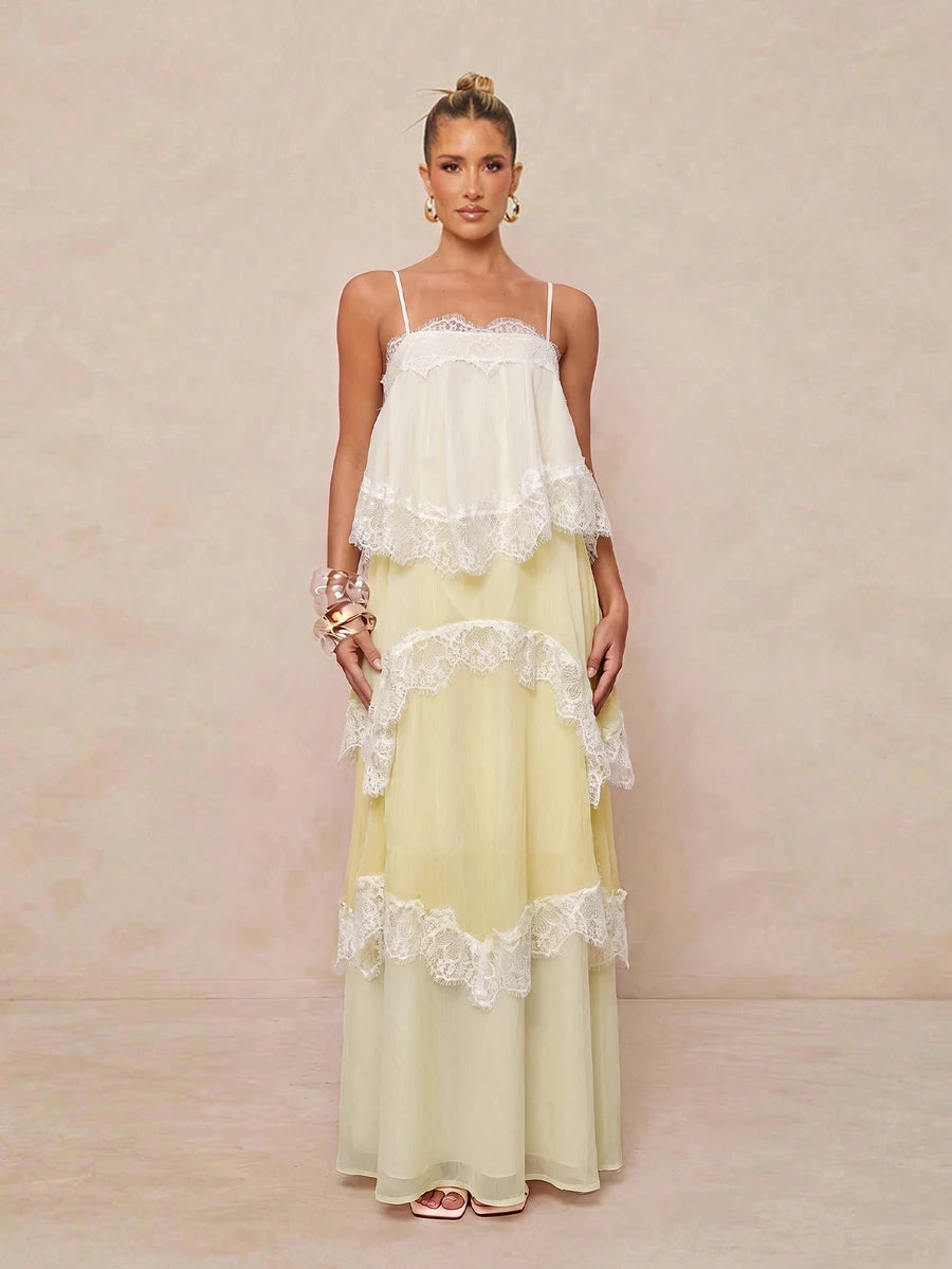 Wisteria™ | Tiered Lace Maxi Dress