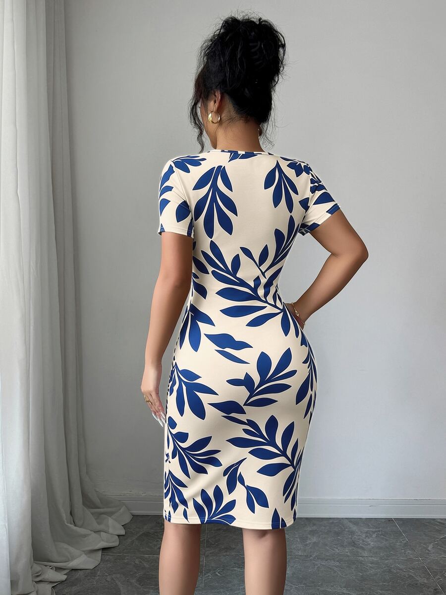 Imogen™ | Ditsy Floral Knit Midi Dress