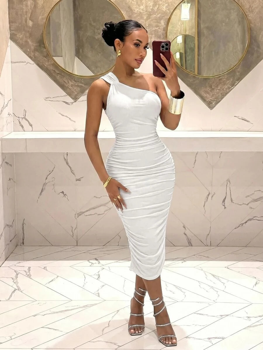 Ottilie™ | Backless Pleated Midi Dress