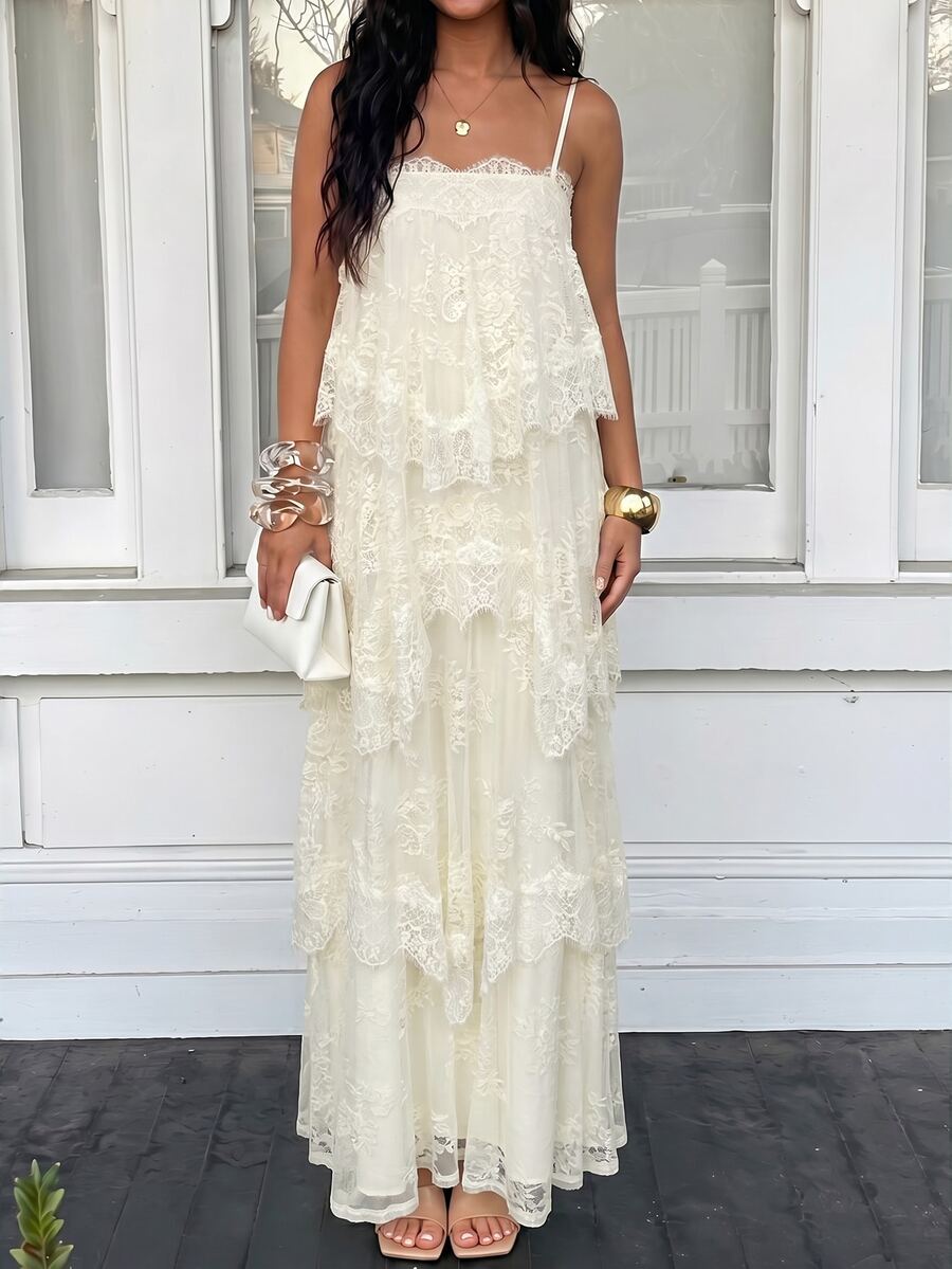 Wisteria™ | Tiered Lace Maxi Dress
