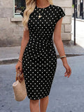 Linnea™ | Twist Print Batwing Midi Dress
