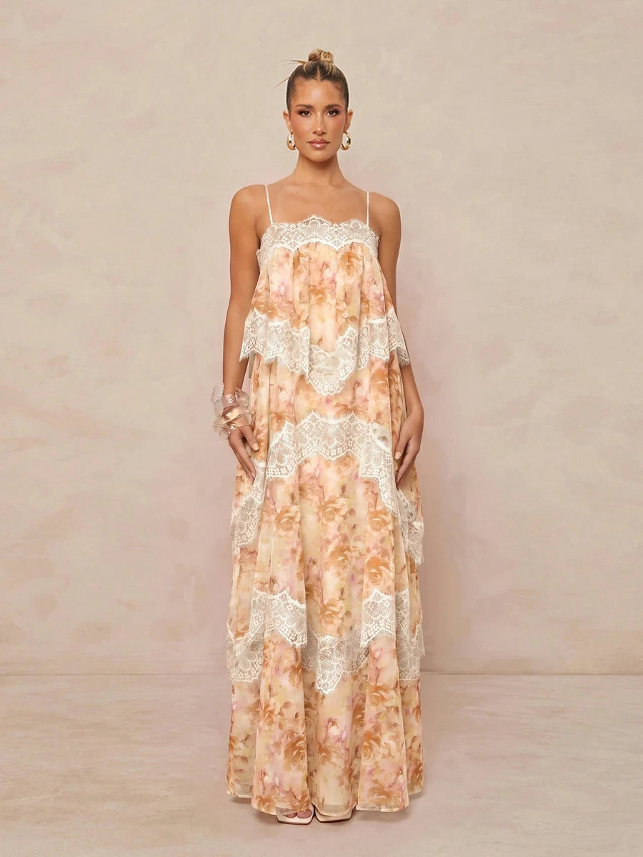 Wisteria™ | Tiered Lace Maxi Dress