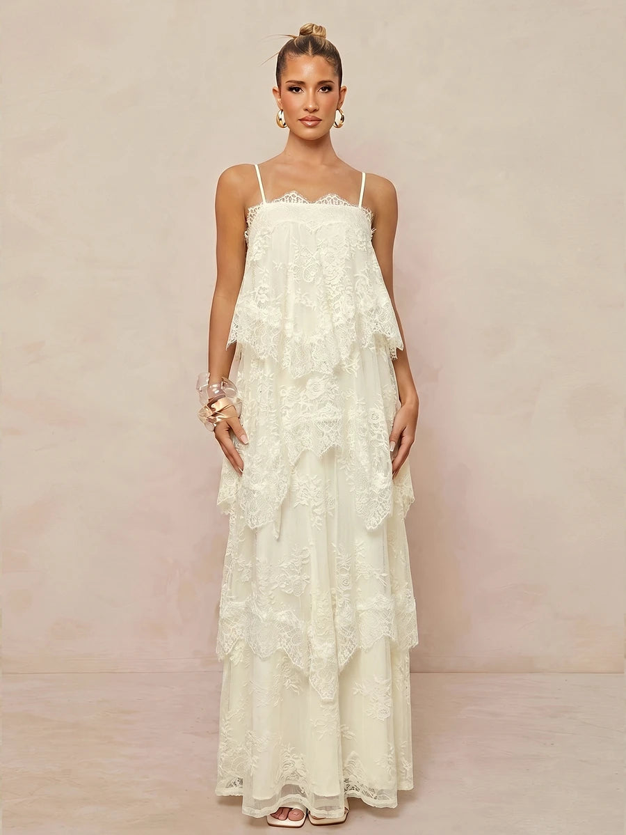 Wisteria™ | Tiered Lace Maxi Dress