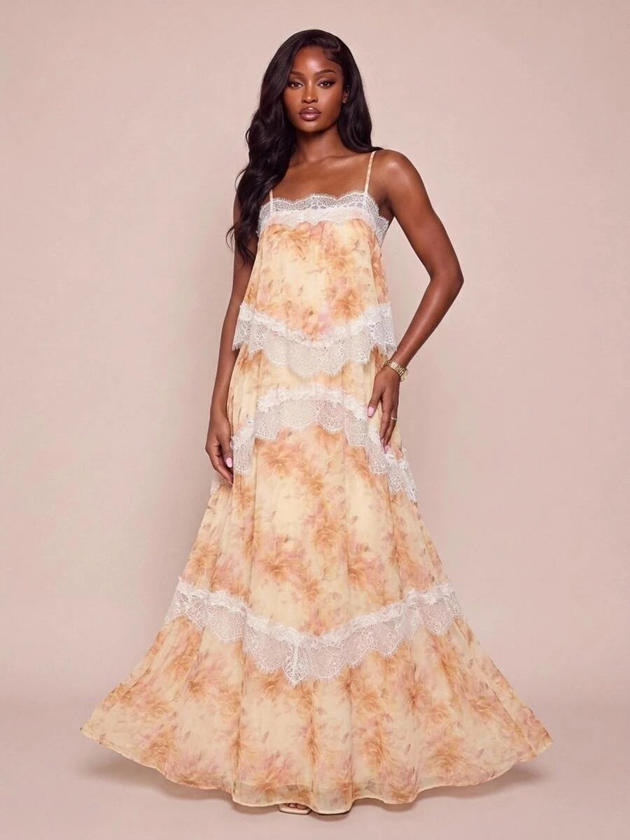 Wisteria™ | Tiered Lace Maxi Dress