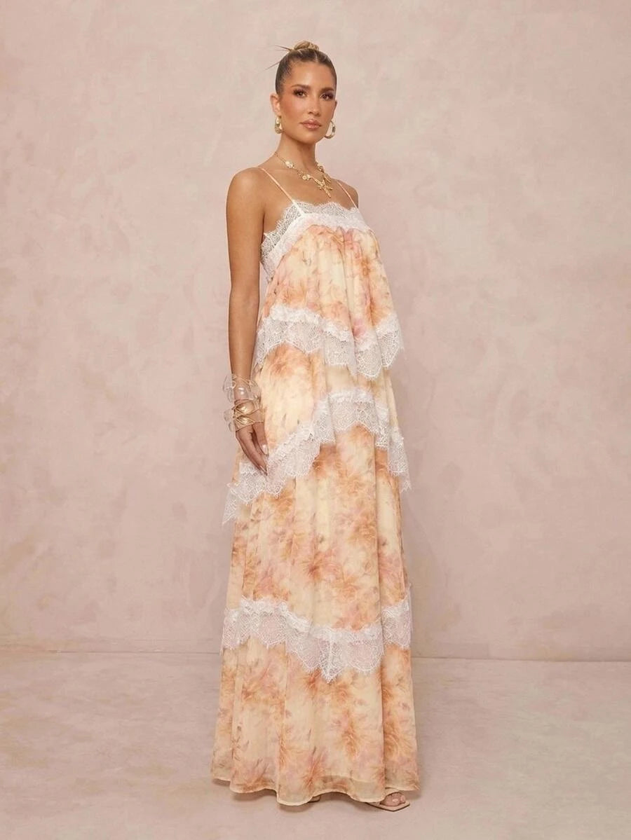 Wisteria™ | Tiered Lace Maxi Dress