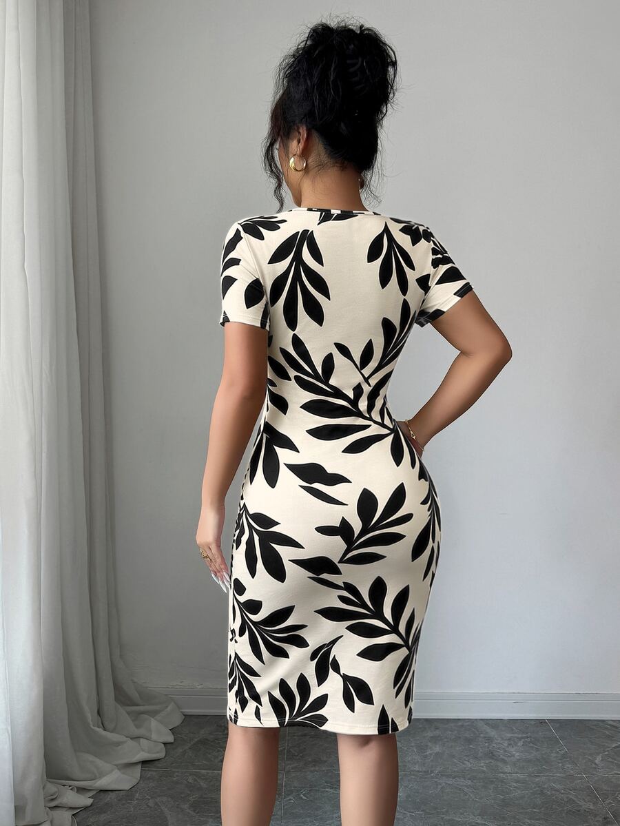 Imogen™ | Ditsy Floral Knit Midi Dress