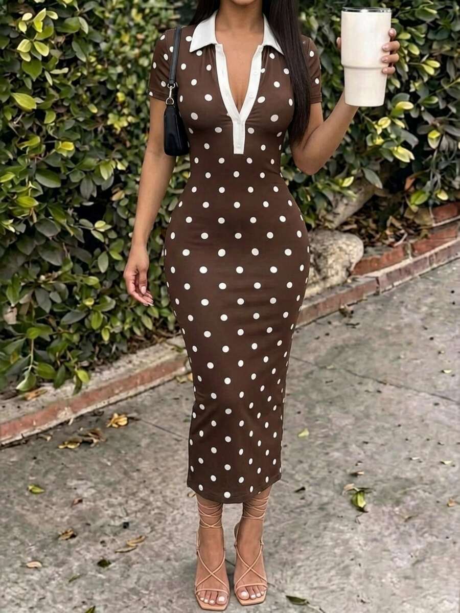 Cosima™ | Striped Polo Midi Dress