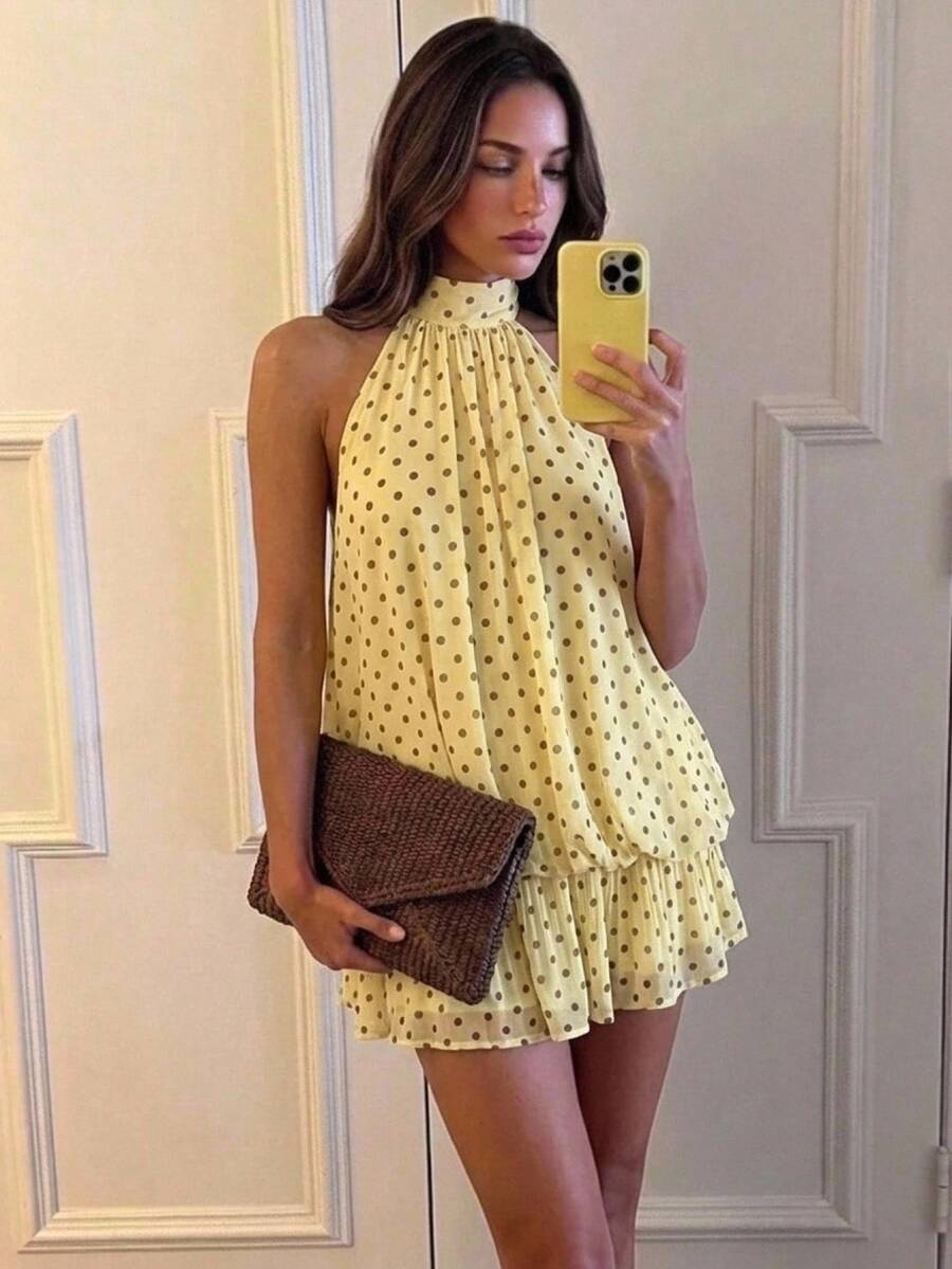 Saoirse™ | Contrast Lace Halter Mini Dress