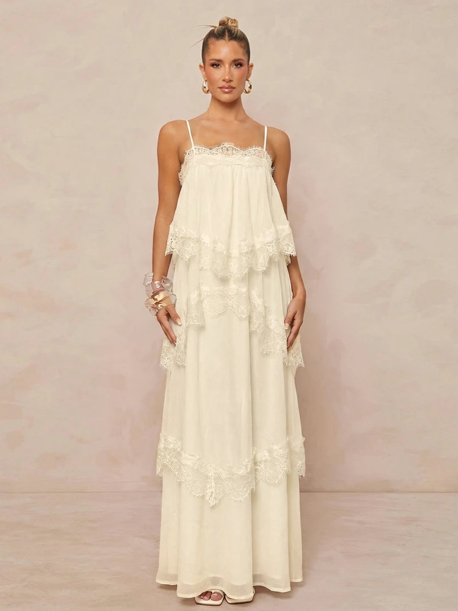 Wisteria™ | Tiered Lace Maxi Dress