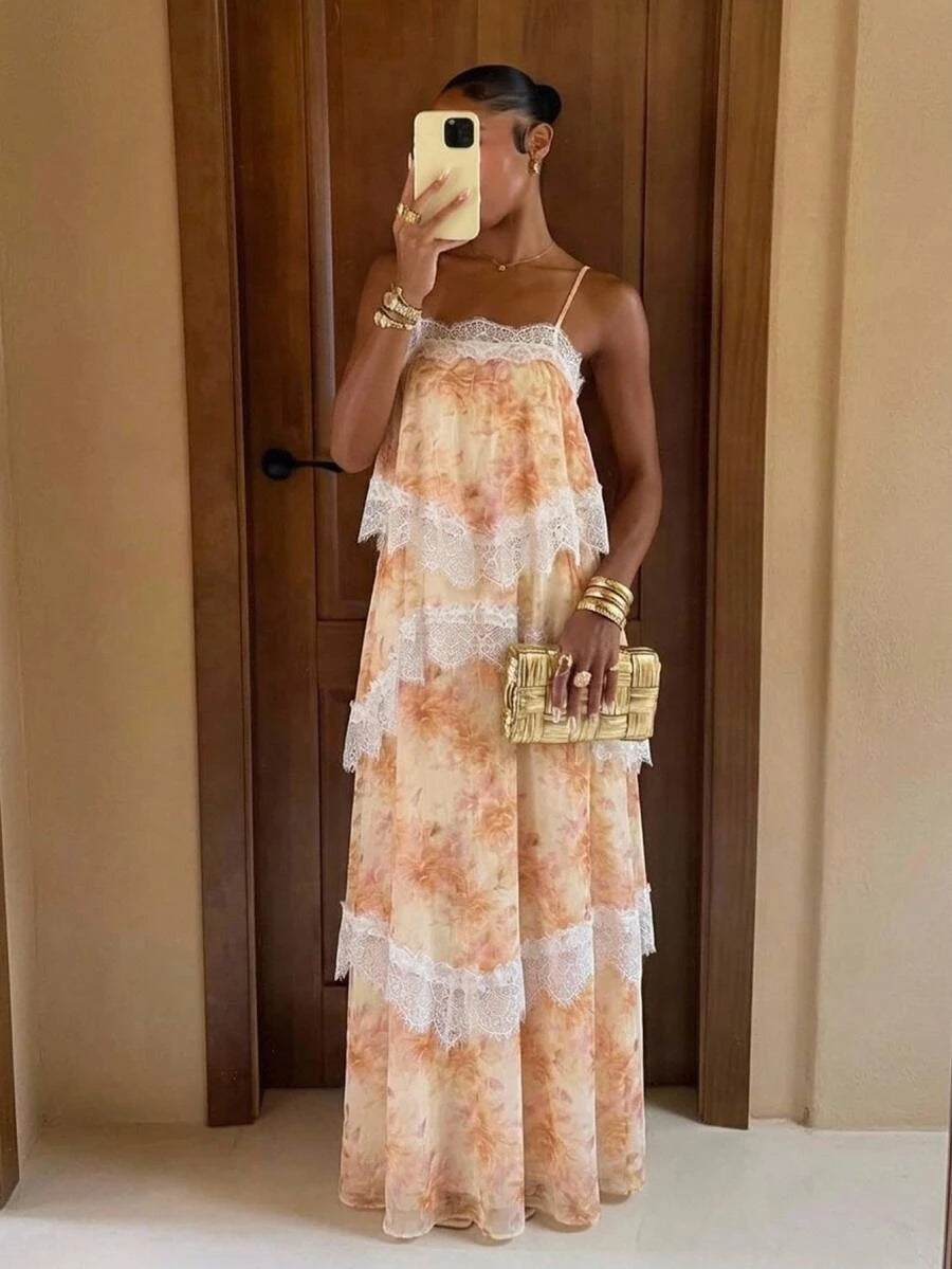 Wisteria™ | Tiered Lace Maxi Dress