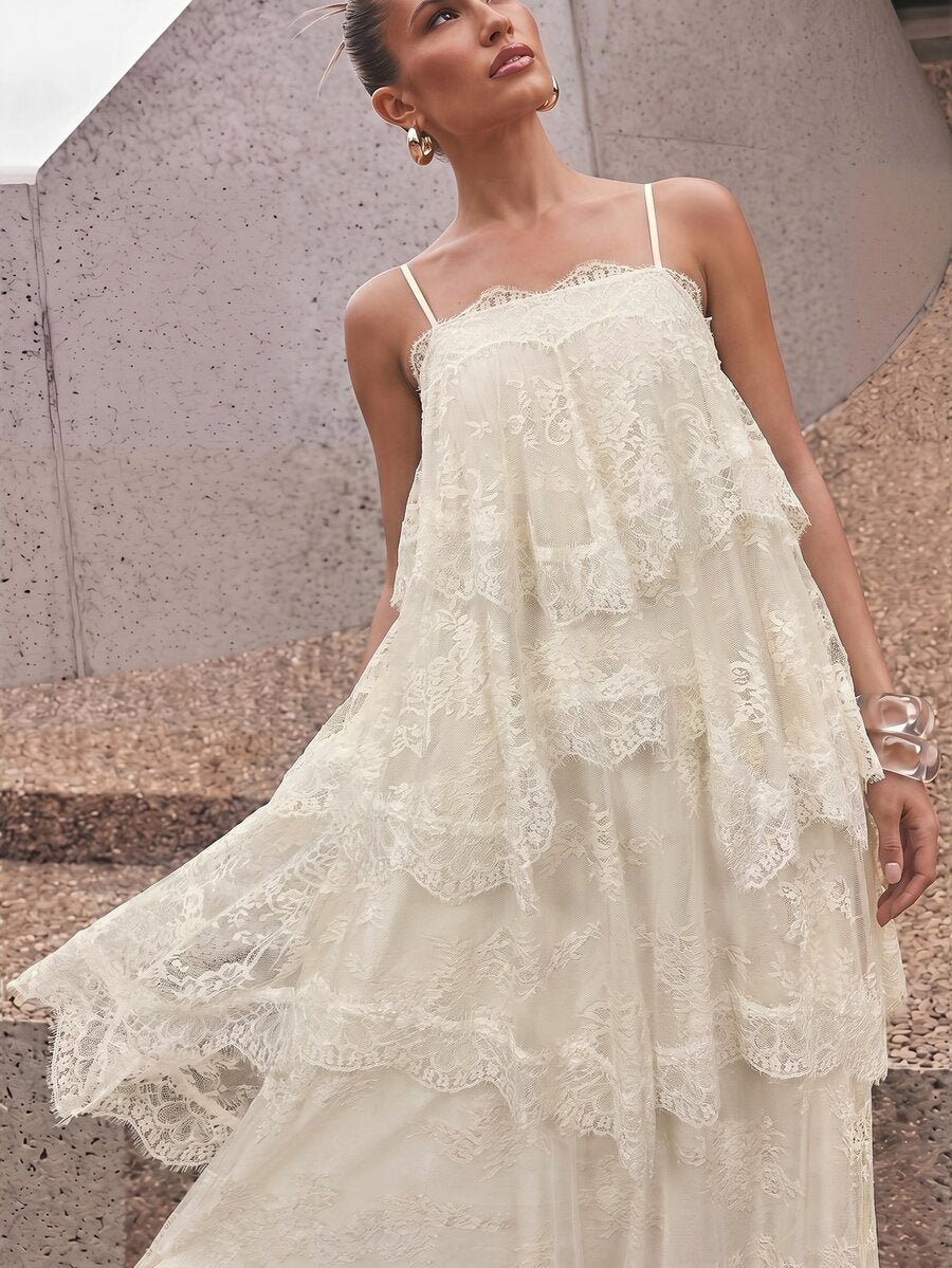 Wisteria™ | Tiered Lace Maxi Dress