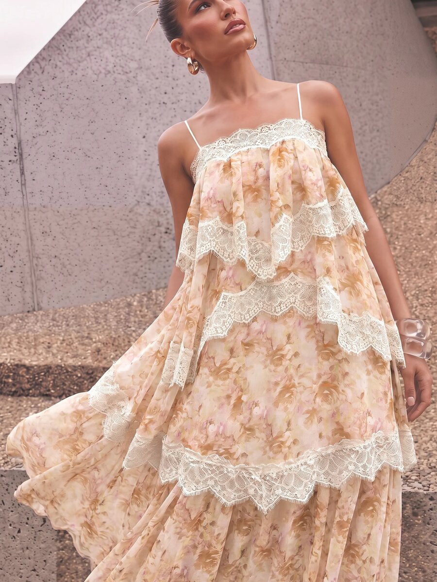 Wisteria™ | Tiered Lace Maxi Dress
