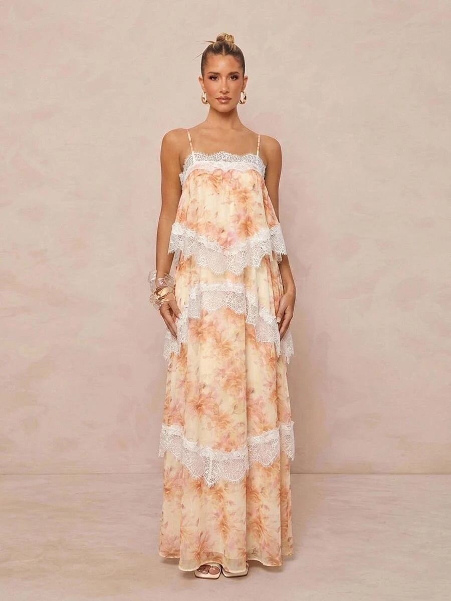 Wisteria™ | Tiered Lace Maxi Dress