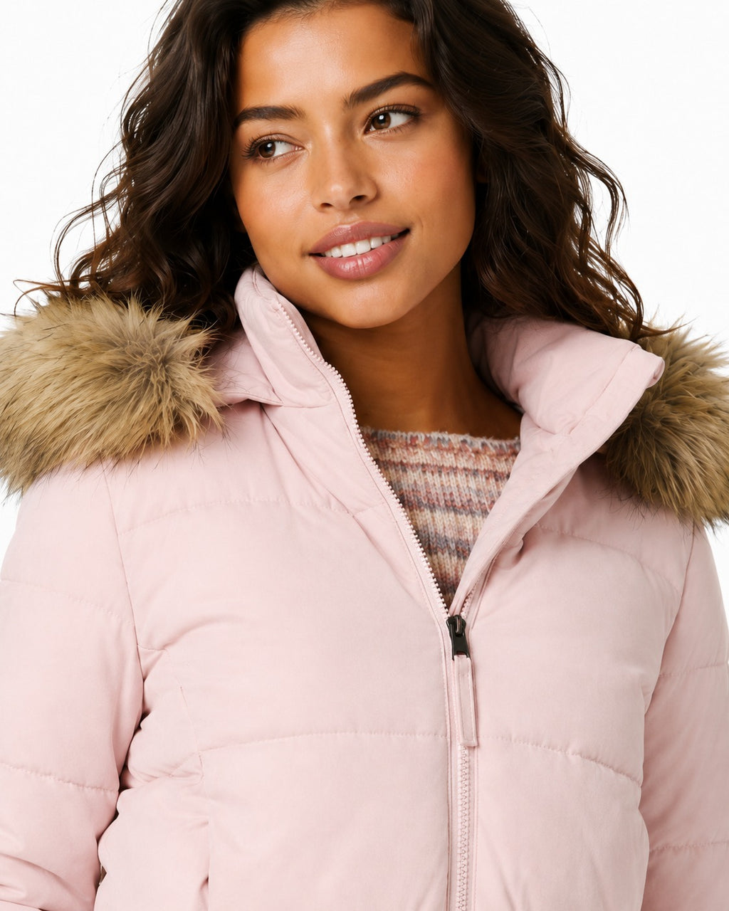 Rosewood Fur-Trim Puffer