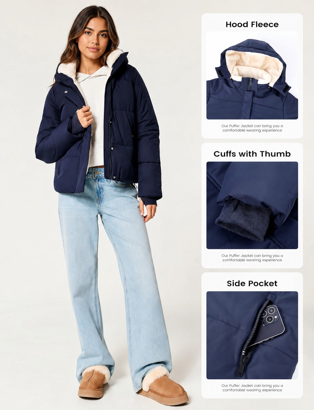 Navy Élan Puffer
