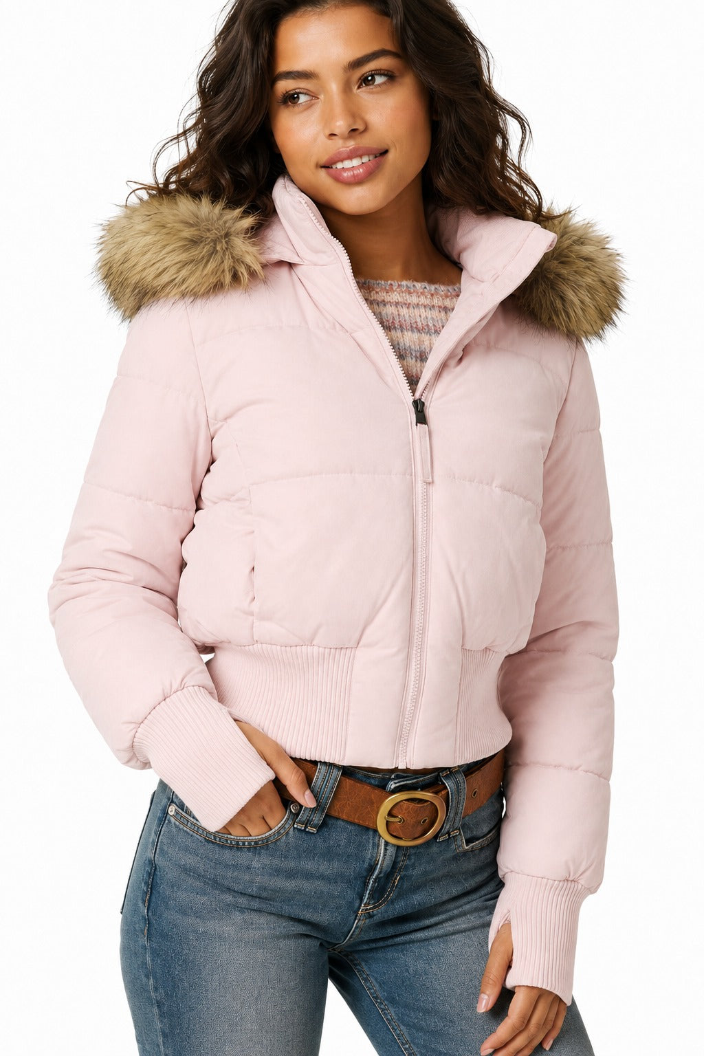 Rosewood Fur-Trim Puffer