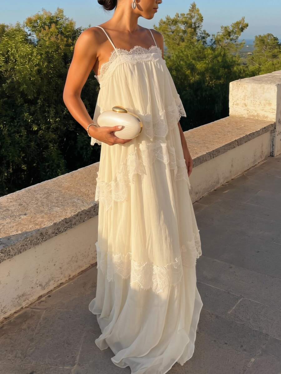 Wisteria™ | Tiered Lace Maxi Dress