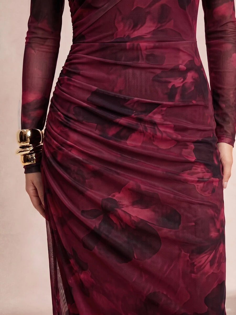 Saskia™ | Pleated Mermaid Maxi Dress