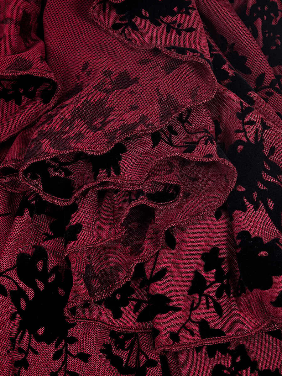 Anika™ | Ruffle Hem Floral Midi Dress