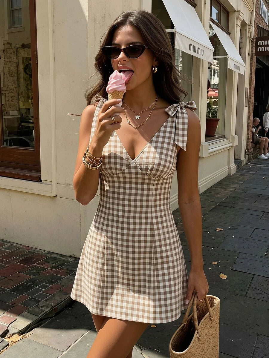 Posy™ | Checkered Mini Dress