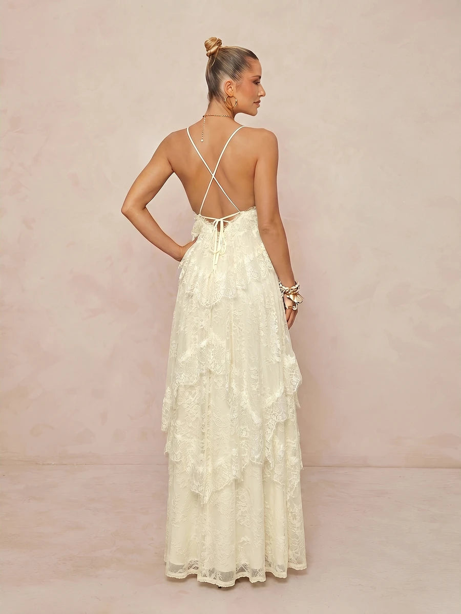 Wisteria™ | Tiered Lace Maxi Dress