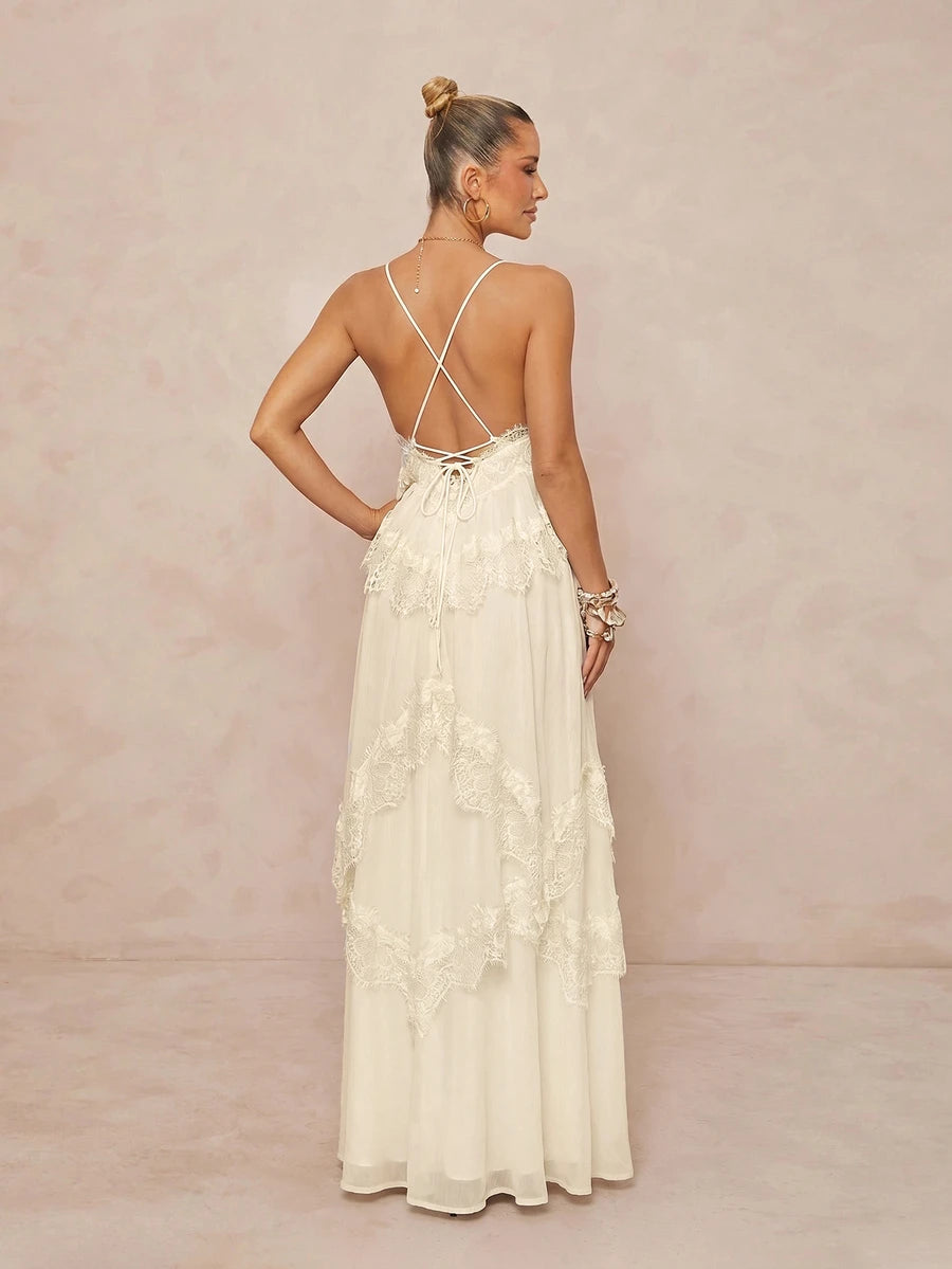 Wisteria™ | Tiered Lace Maxi Dress