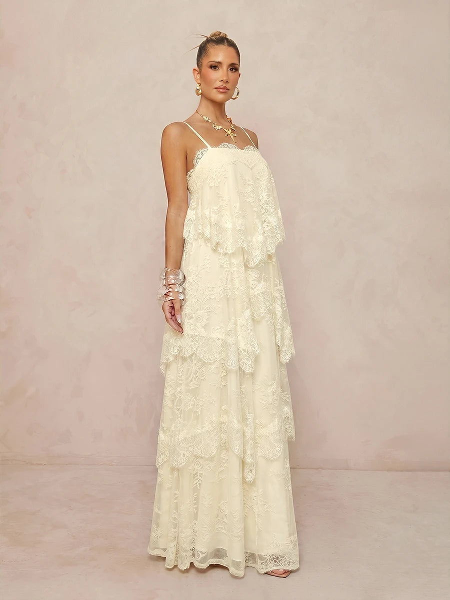 Wisteria™ | Tiered Lace Maxi Dress
