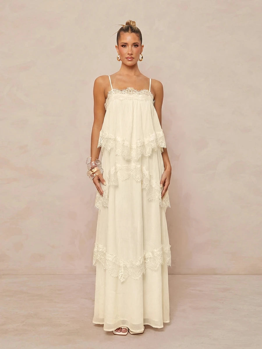 Wisteria™ | Tiered Lace Maxi Dress
