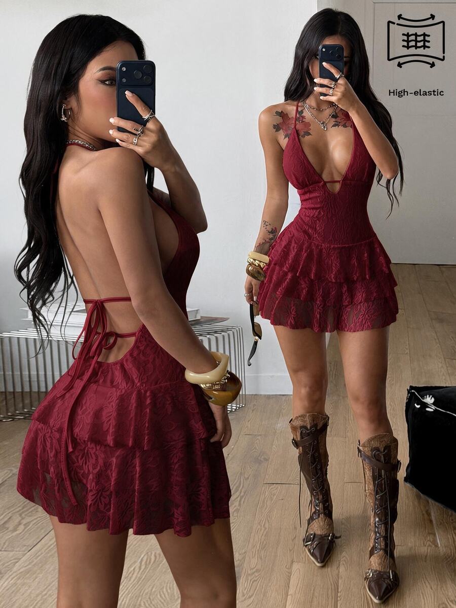 Briar™ | Lace Halter Mini Dress