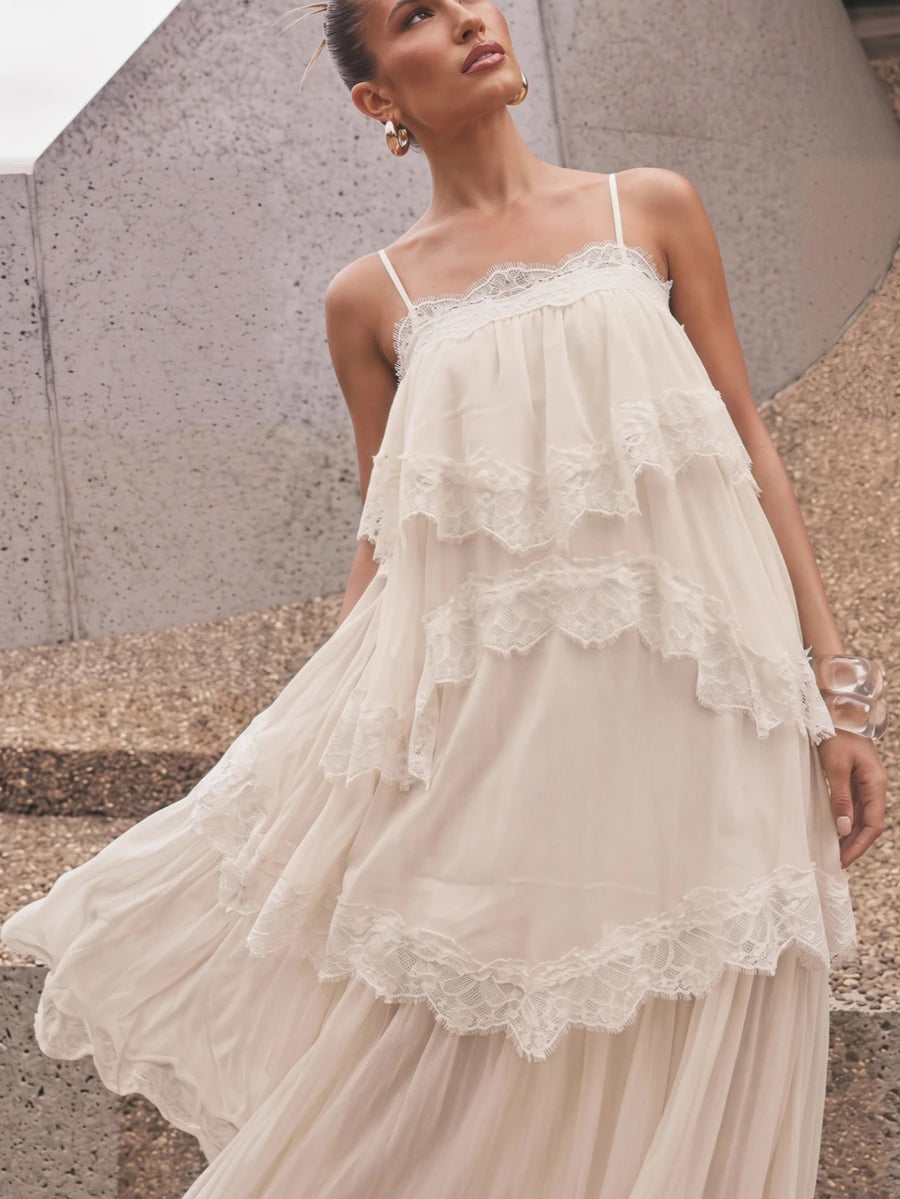 Wisteria™ | Tiered Lace Maxi Dress
