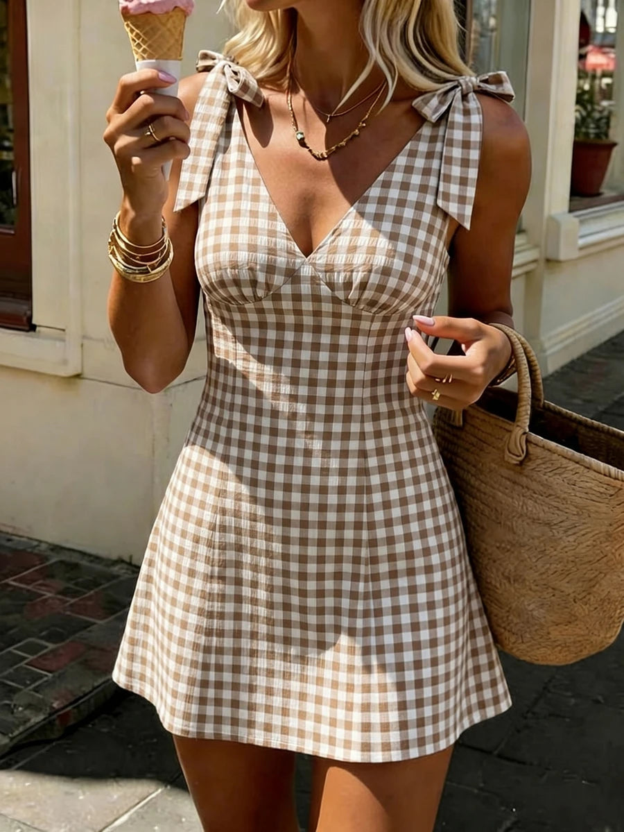 Posy™ | Checkered Mini Dress