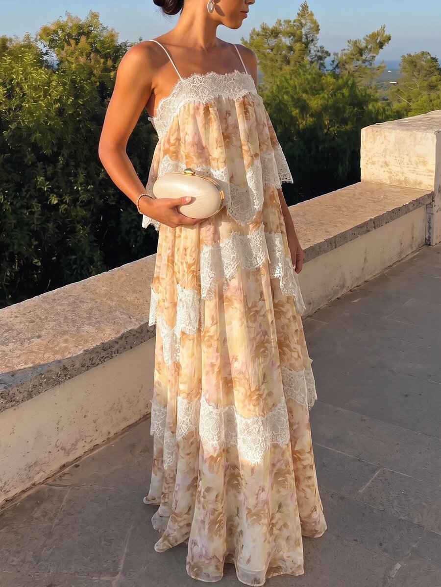 Wisteria™ | Tiered Lace Maxi Dress